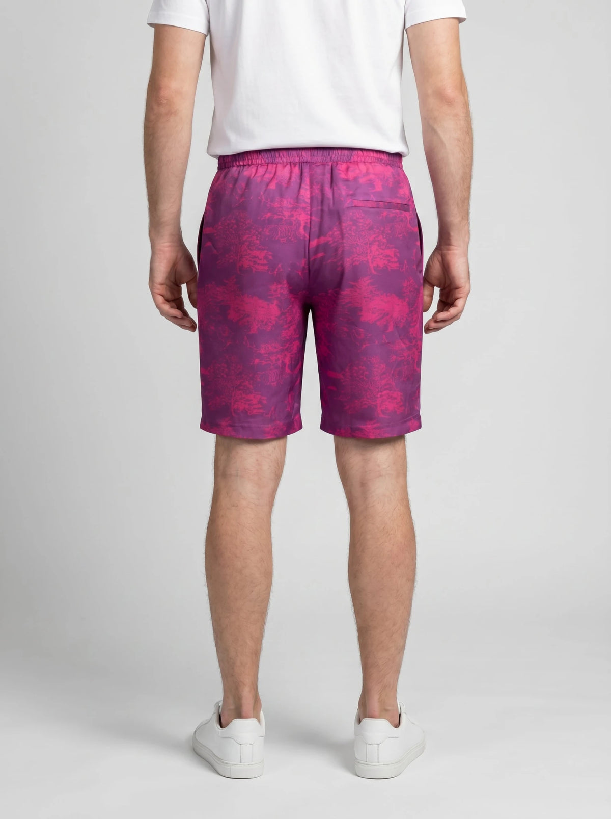 Silk shorts, back worn view – ERVERTE Paris