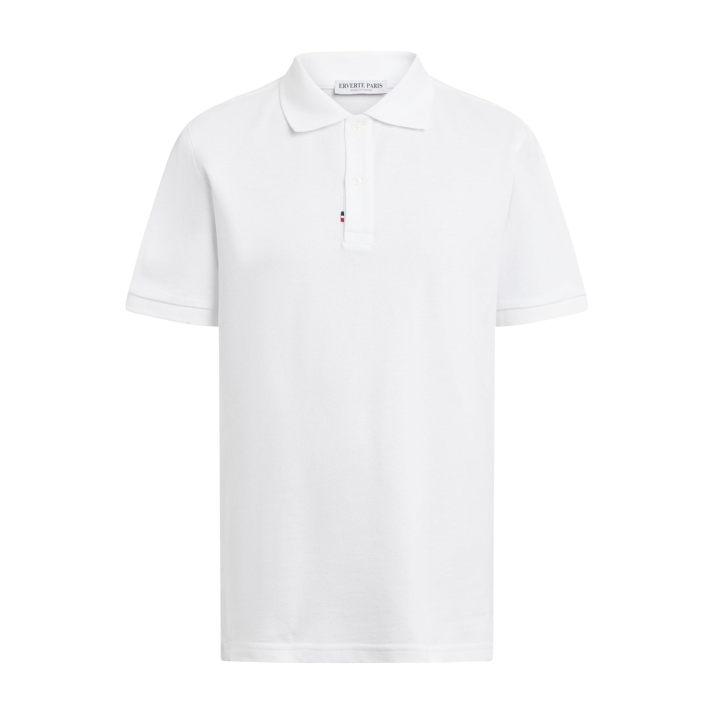 White Organic Cotton Polo – Made in France