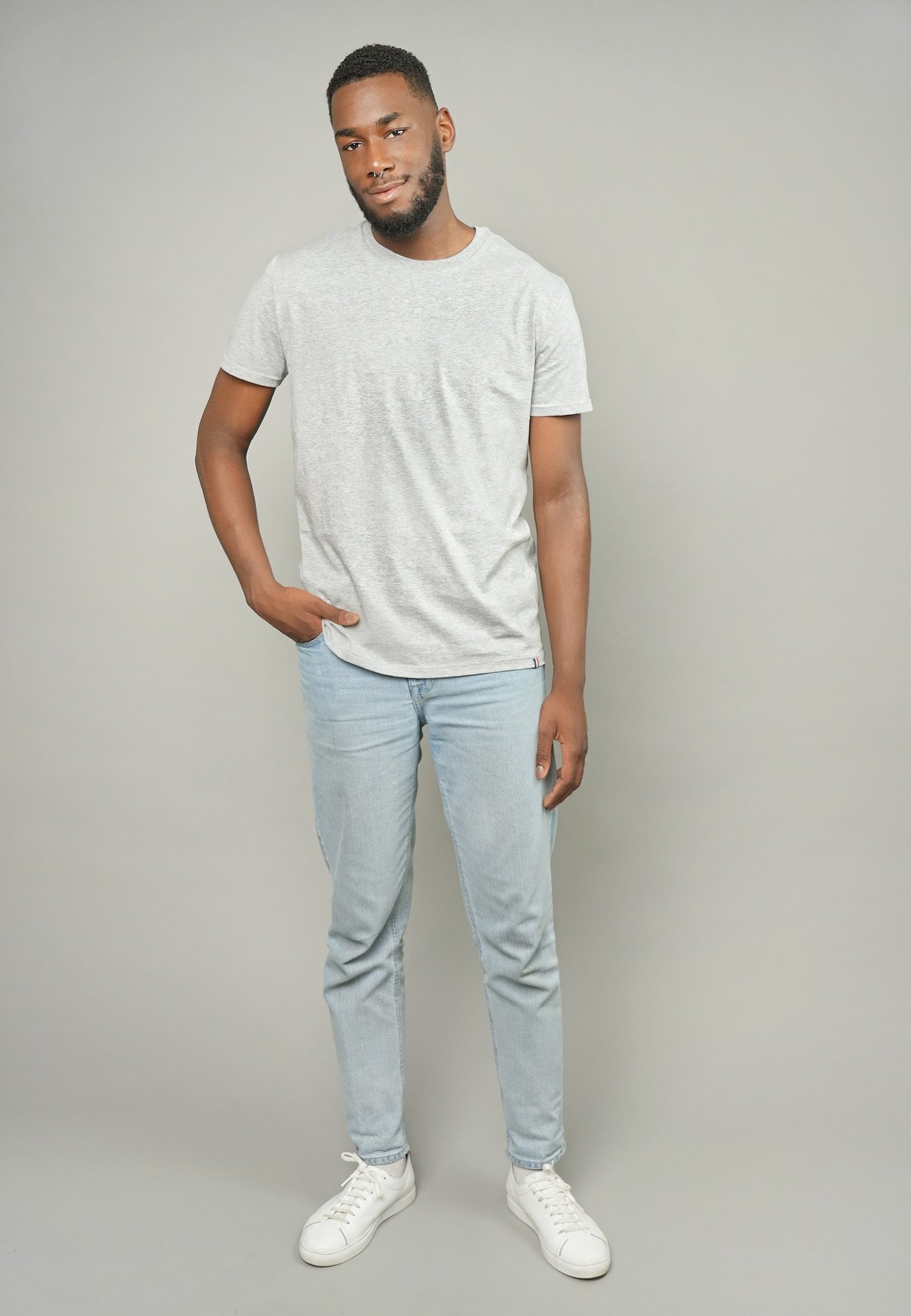 Grey Cotton T-Shirt | Classis Grey T-Shirt | Erverte Paris