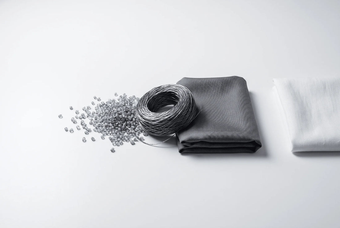 再生プラスチックペレット、合成糸、ポリエステル生地