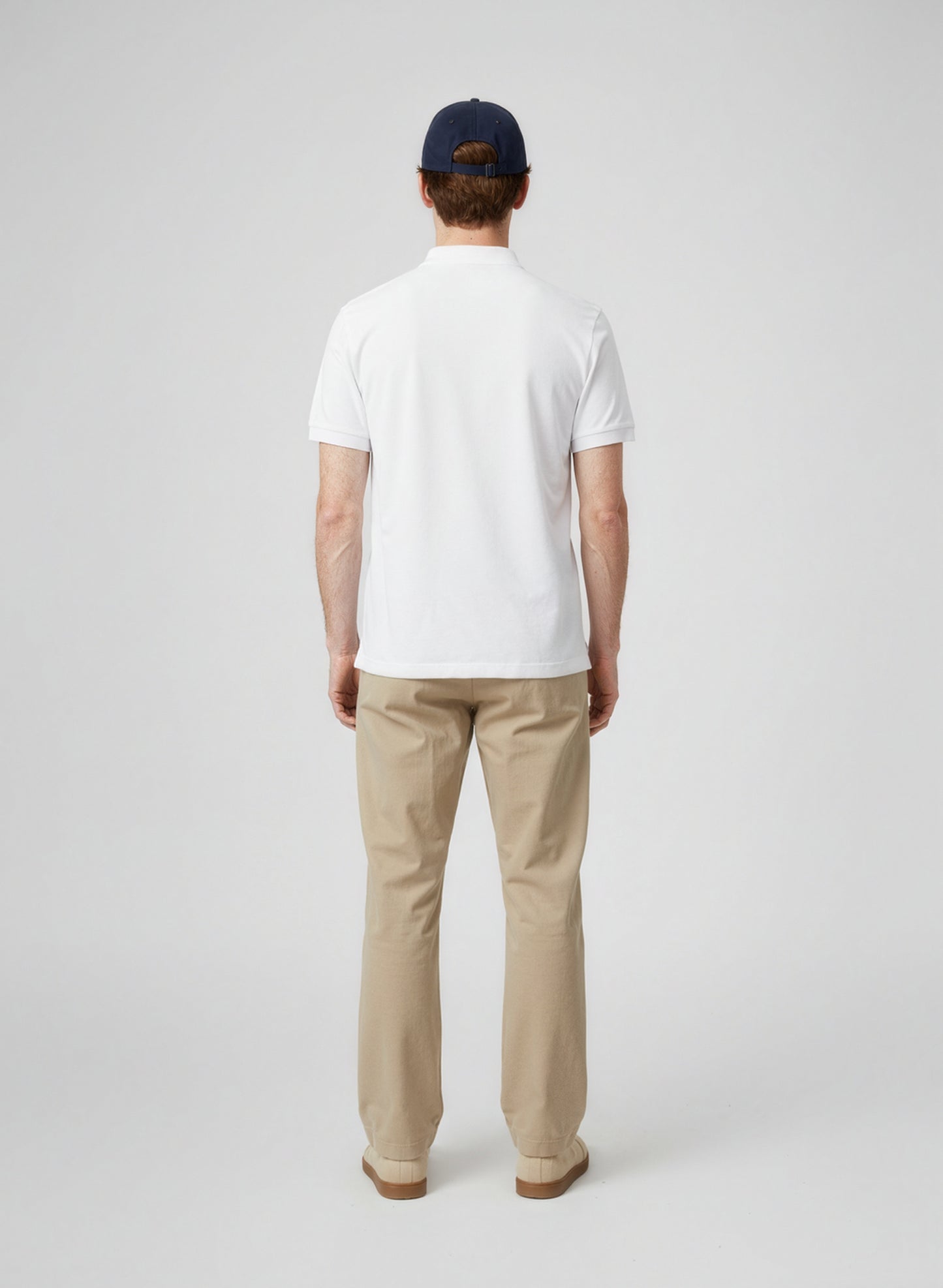 Polo i vit ekologisk bomull - Tillverkad i Frankrike