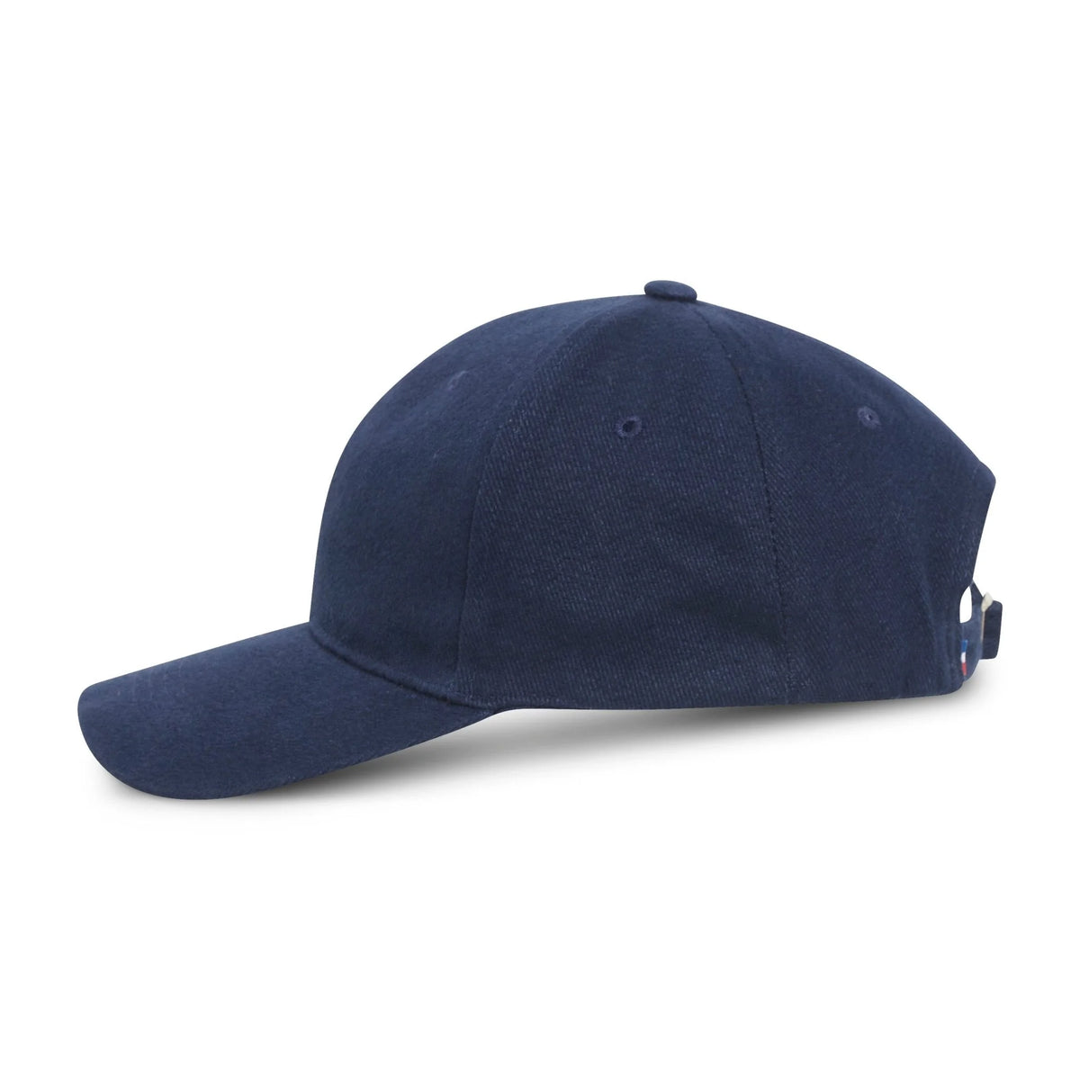 Marineblaue Baumwollkappe, Seitenansicht – ERVERTE Paris