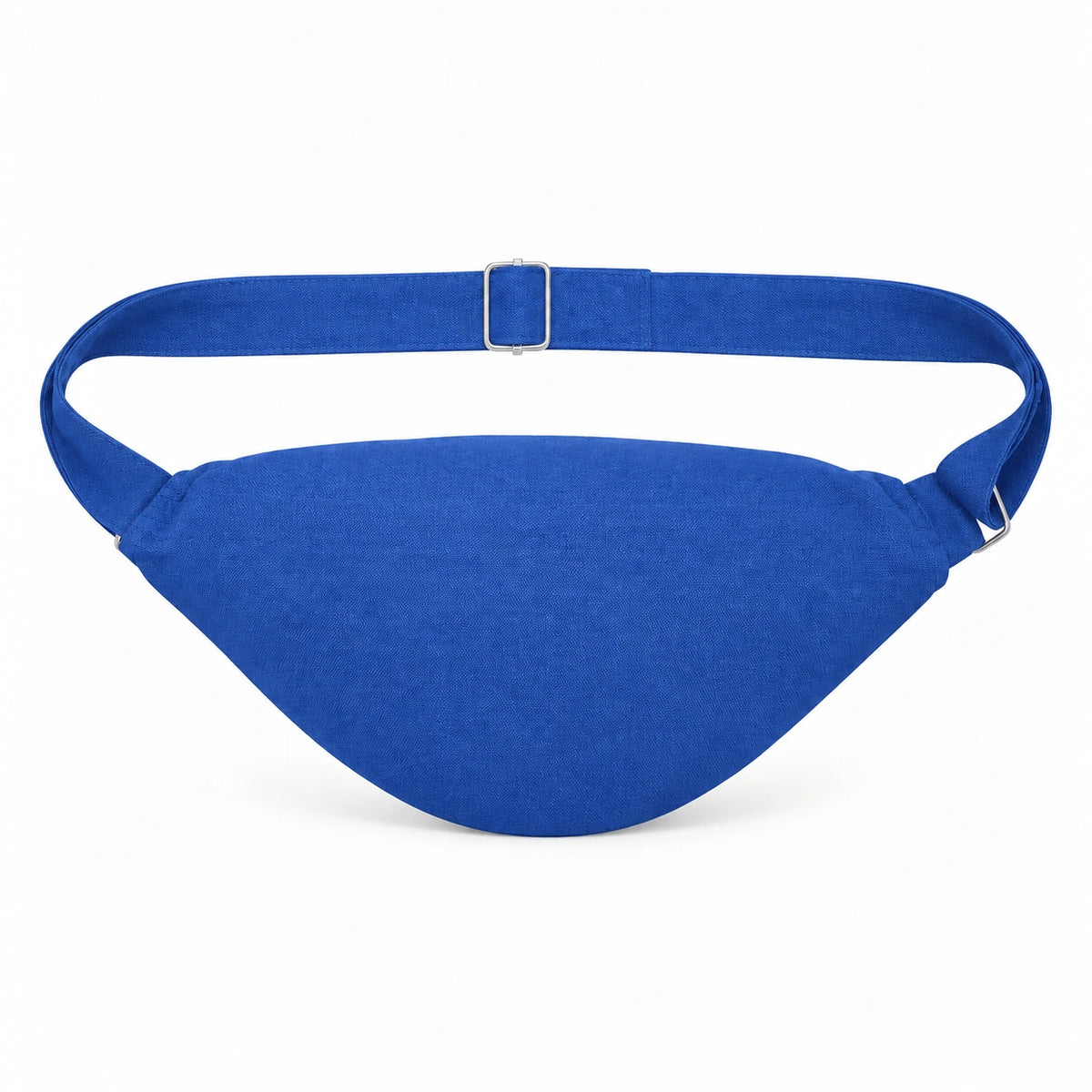 L’Essentiel Gürteltasche aus recycelter Baumwolle in Blau, Rückansicht, hergestellt in Frankreich – ERVERTE Paris