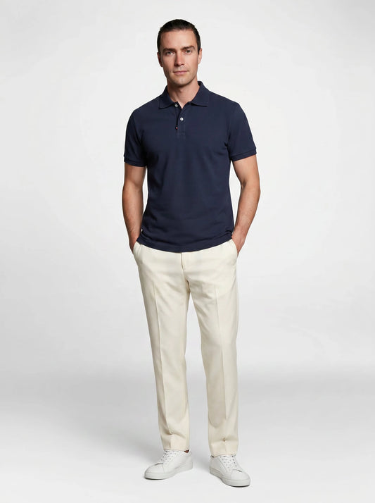 Straight Cut Pants - 100% Thick Cotton, Made in France
