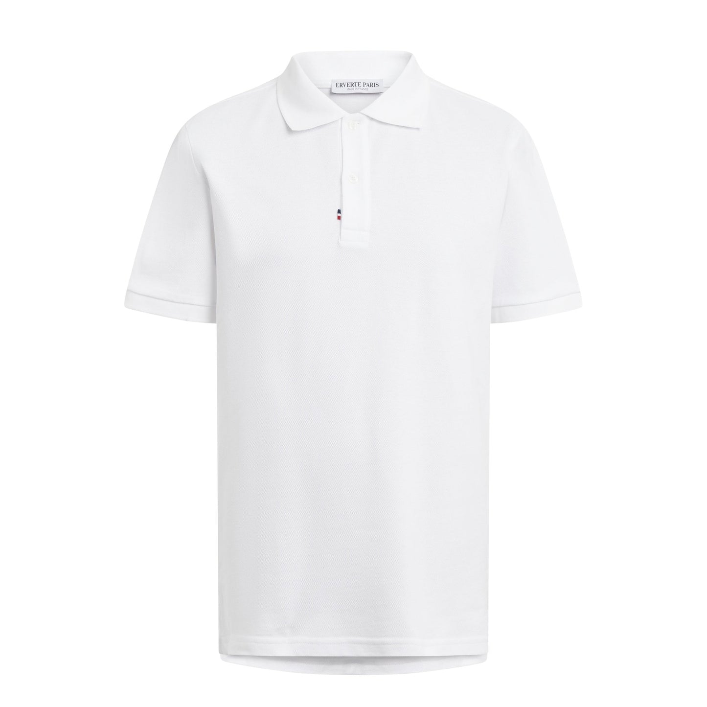 White Organic Cotton Polo – Made in France