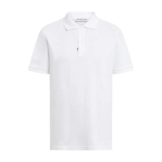 White Organic Cotton Polo – Made in France