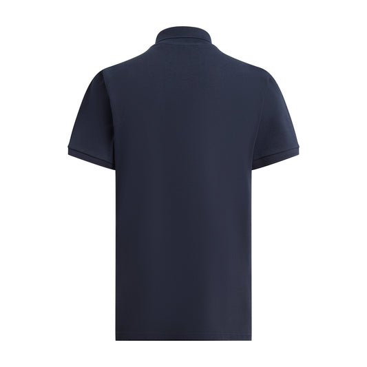 Navy Organic Cotton Polo – Made in France