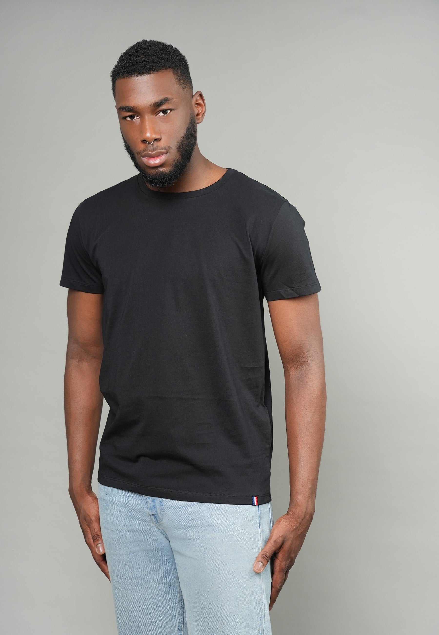 Black Cotton T-Shirt | Men's Black T-Shirt | Erverte Paris