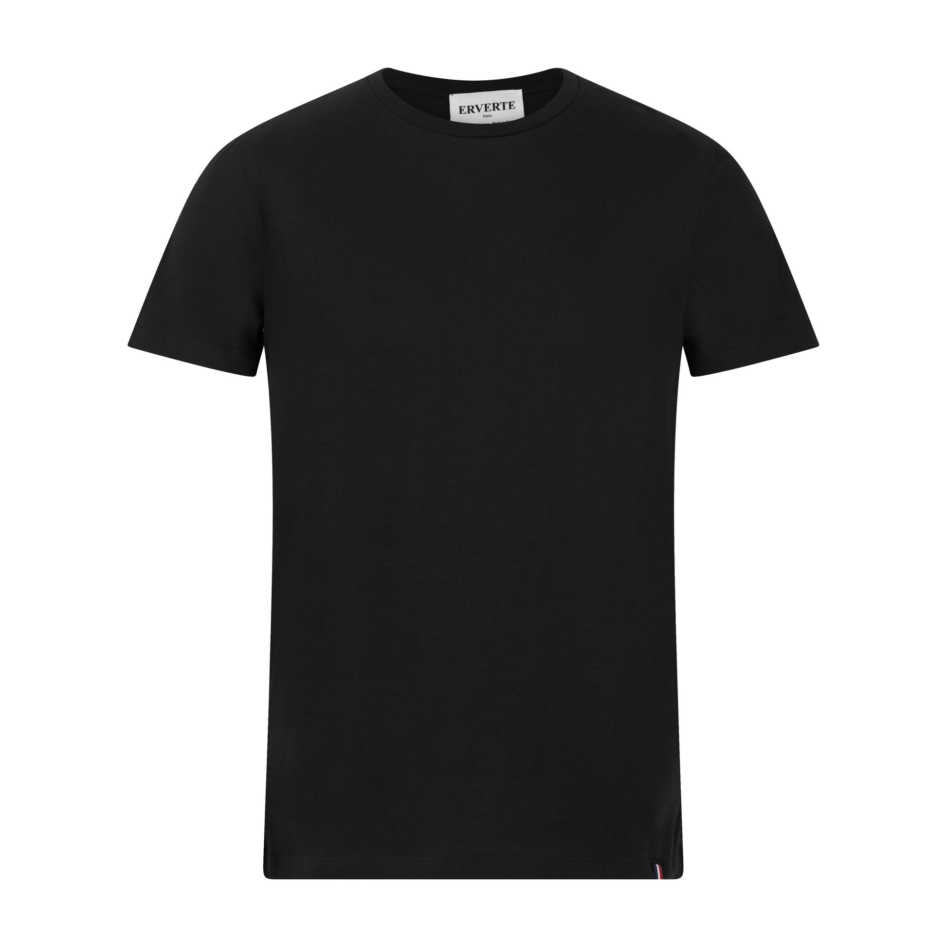 Black Cotton T-Shirt | Men's Black T-Shirt | Erverte Paris